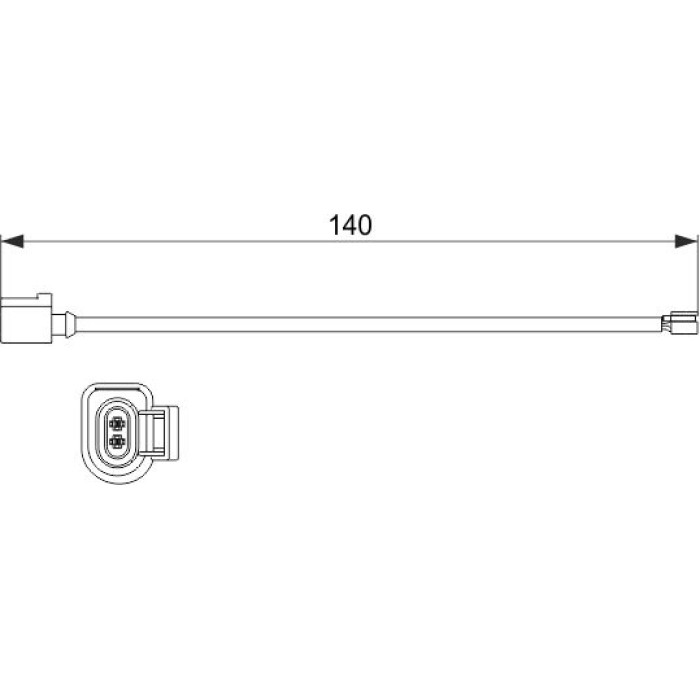 Bosch Bremsbelag-Bremsbelagverschleißsensor 1 987 473 528 Bosch Bremsbelag-Bremsbelagverschleißsensor 1 987 473 528