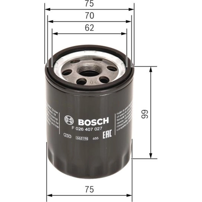 F 026 407 027 Bosch Ölfilter F 026 407 027 F 026 407 027 Bosch Ölfilter F 026 407 027