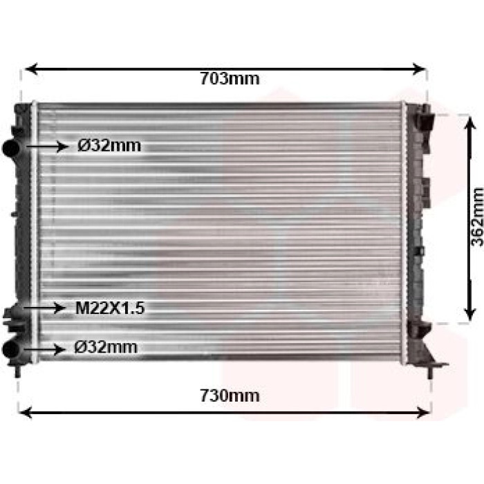 Van Wezel Motorkühler 43002259 Van Wezel Motorkühler 43002259