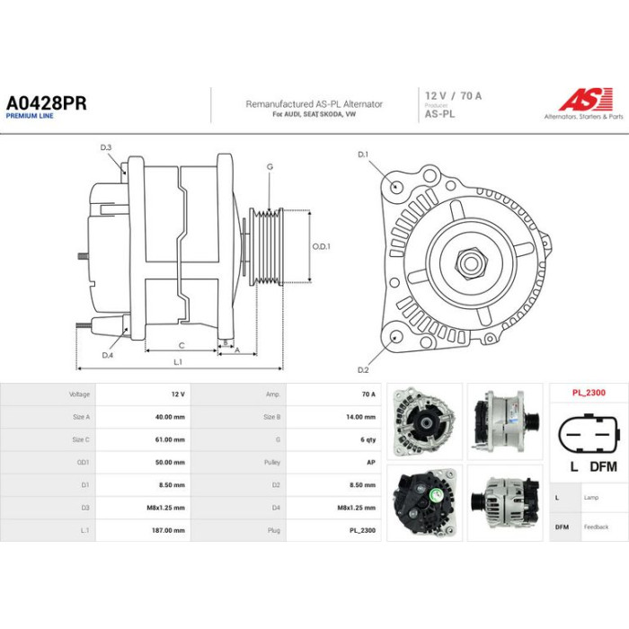 AS-PL Generator A0428PR AS-PL Generator A0428PR