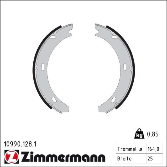 ZIMMERMANN Bremsbacken 10990.128.1 ZIMMERMANN Bremsbacken 10990.128.1