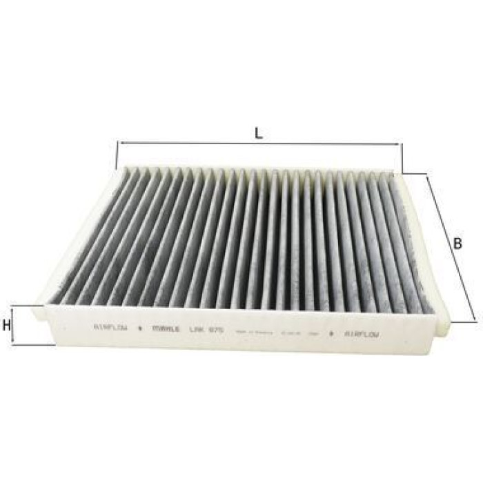 LAK 875 MAHLE Innenraumfilter 875, Aktivkohlefilter, 261 x 202 x 35 mm – u. a. für Ford Focus III, Turnier, C-Max II (DXA/CB7, DXA/CEU) – OE Nummer 1709013 - l LAK 875 MAHLE Innenraumfilter 875, Aktivkohlefilter, 261 x 202 x 35 mm – u. a. für Ford Focus III, Turnier, C-Max II (DXA/CB7, DXA/CEU) – OE Nummer 1709013 - l