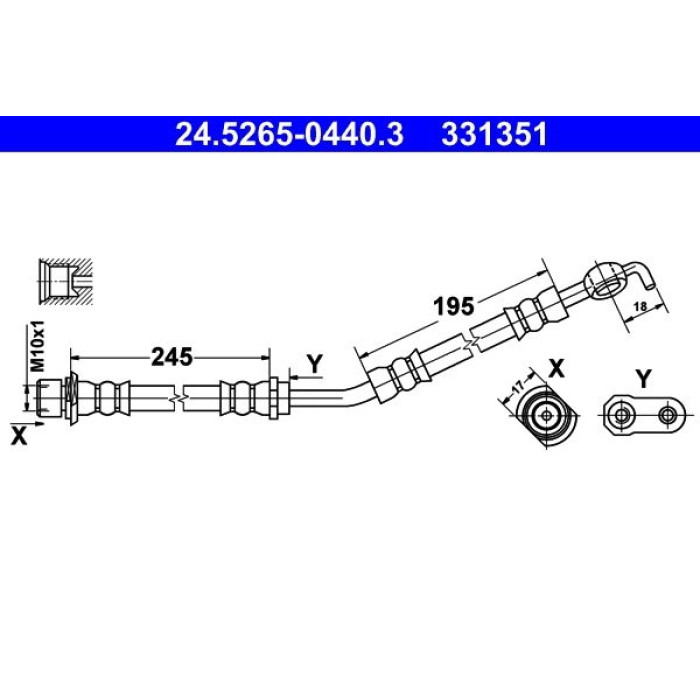 ATE Bremsschlauch 24.5265-0440.3 ATE Bremsschlauch 24.5265-0440.3