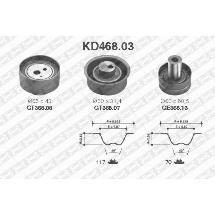 SNR Zahnriemensatz KD468.03 SNR Zahnriemensatz KD468.03