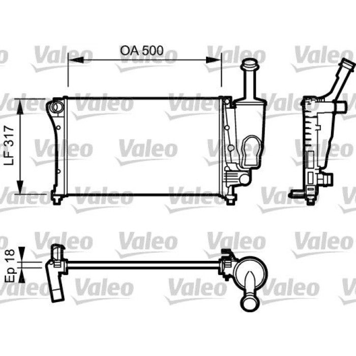 Valeo Motorkühler 734923 Valeo Motorkühler 734923