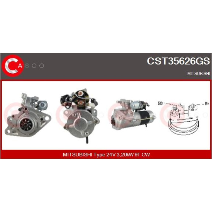 CASCO Anlasser CST35626GS CASCO Anlasser CST35626GS