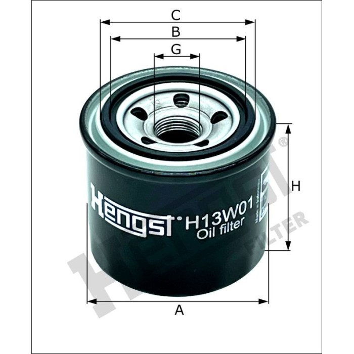 H13W01 Hengst Ölfilter H13W01 H13W01 Hengst Ölfilter H13W01