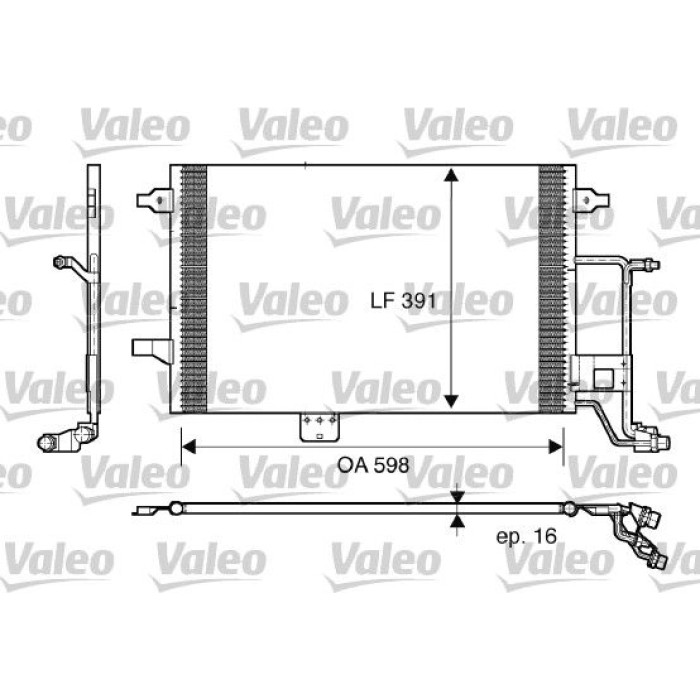 Valeo Klimakondensator 817665 Valeo Klimakondensator 817665