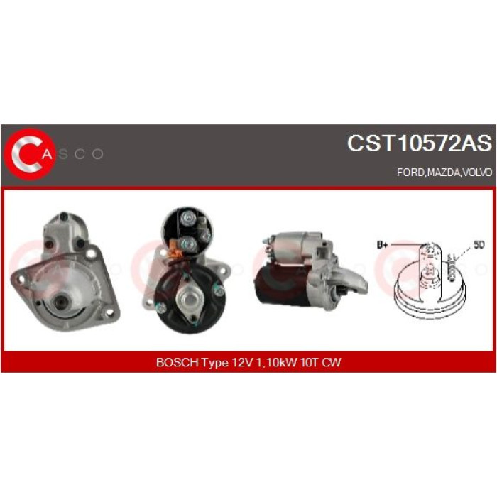 CASCO Anlasser CST10572AS CASCO Anlasser CST10572AS