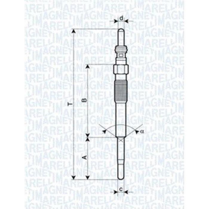 Magneti Marelli Glühkerze 062900080304 Magneti Marelli Glühkerze 062900080304