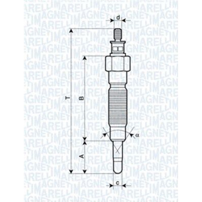 Magneti Marelli Glühkerze 062900064304 Magneti Marelli Glühkerze 062900064304