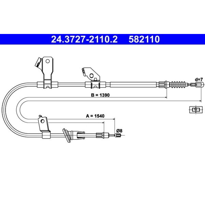 ATE Handbremsseil 24.3727-2110.2 ATE Handbremsseil 24.3727-2110.2