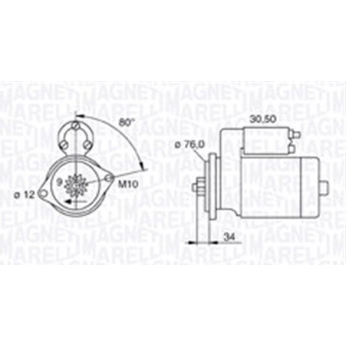 Magneti Marelli Anlasser 063721321010 Magneti Marelli Anlasser 063721321010