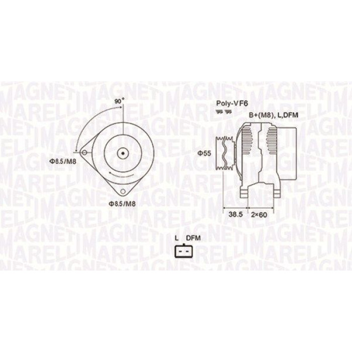 Magneti Marelli Lichtmaschine 063731933010 Magneti Marelli Lichtmaschine 063731933010