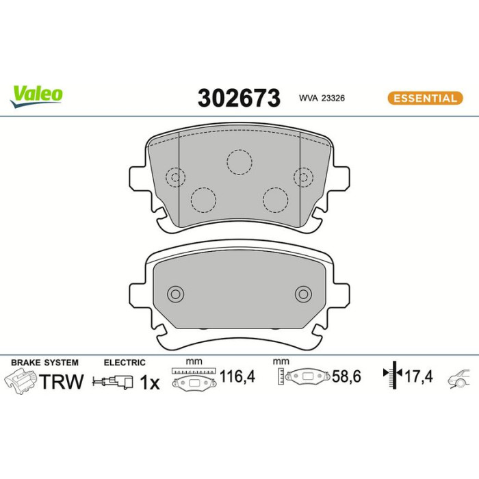Valeo Bremsbelagsatz 302673