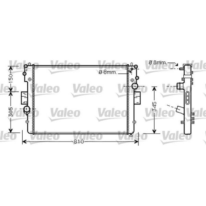 Valeo Motorkühler 734448 Valeo Motorkühler 734448