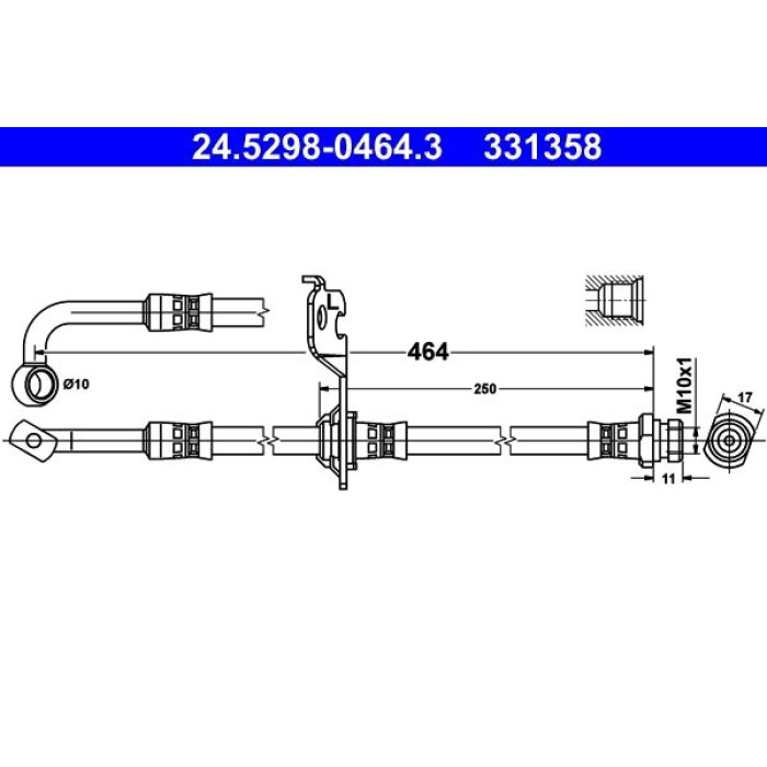ATE Bremsschlauch 24.5298-0464.3 ATE Bremsschlauch 24.5298-0464.3