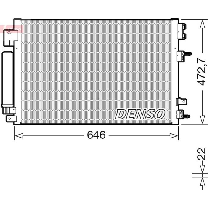 Denso Klimakondensator DCN13021 Denso Klimakondensator DCN13021