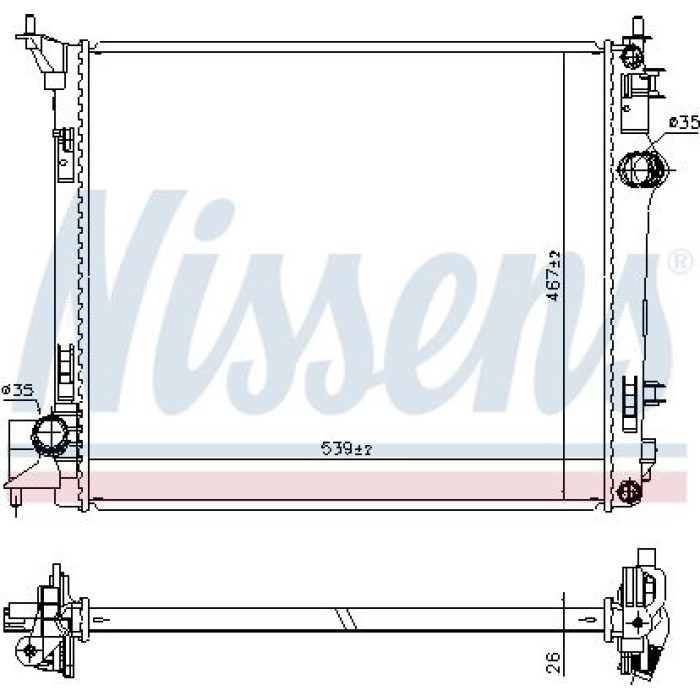 Nissens Wasserkühler PKW 637664
