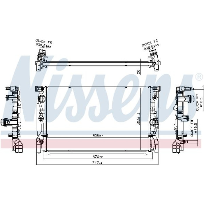 Nissens Wasserkühler 606230 Nissens Wasserkühler 606230