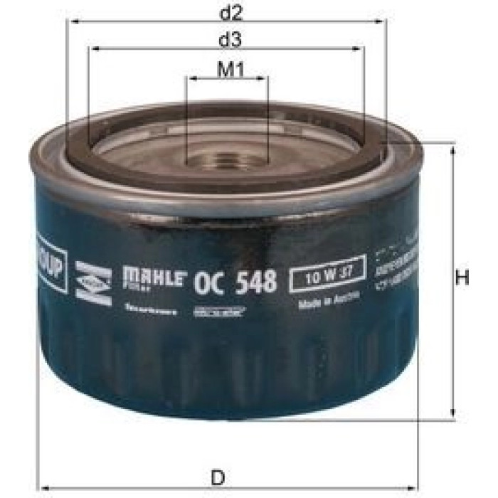 Mahle Original Ölfilter OC 548 Mahle Original Ölfilter OC 548