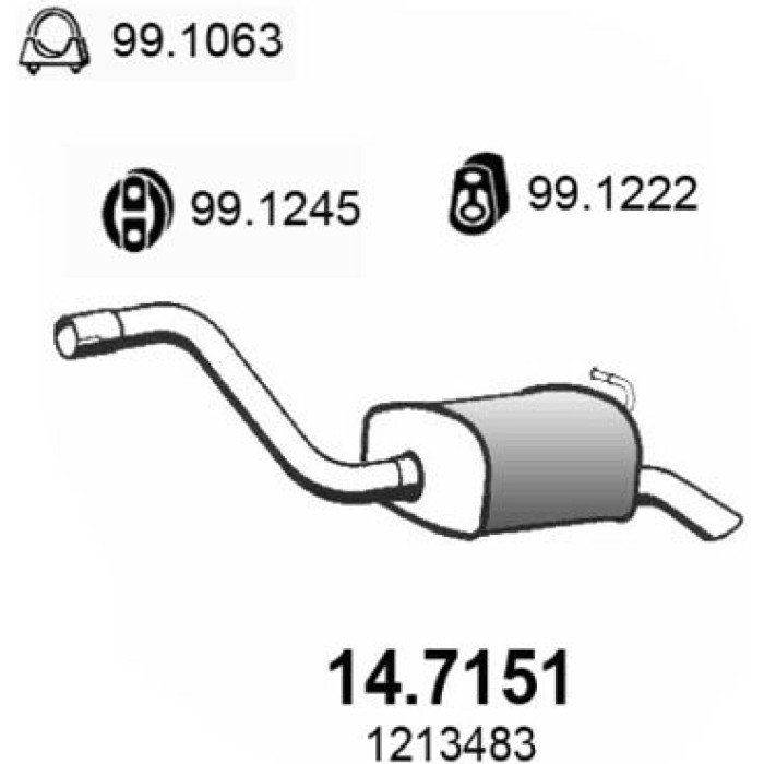ASSO Endschalldämpfer 14.7151 ASSO Endschalldämpfer 14.7151