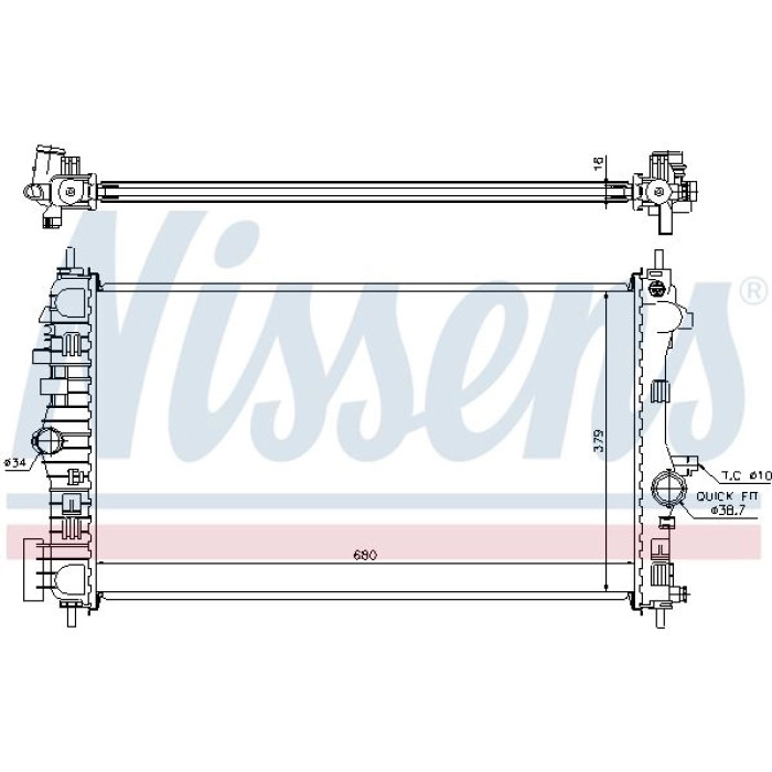 Nissens Wasserkühler PKW 630718 Nissens Wasserkühler PKW 630718