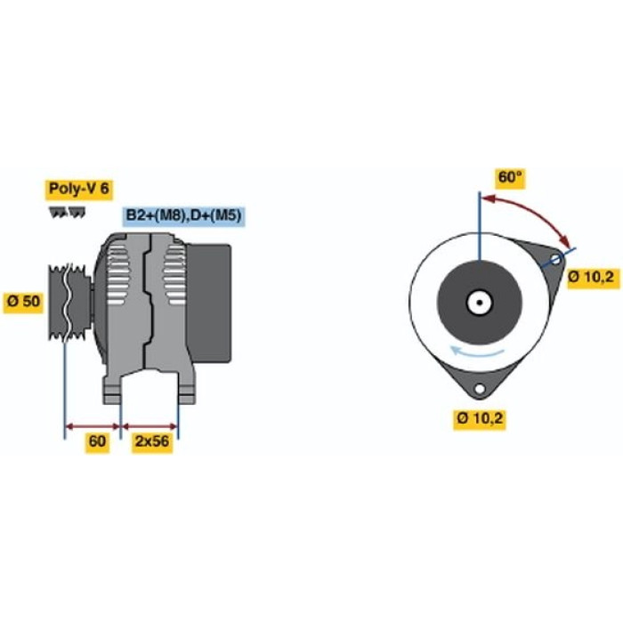 0 986 041 250 Bosch Lichtmaschine 0 986 041 250 0 986 041 250 Bosch Lichtmaschine 0 986 041 250