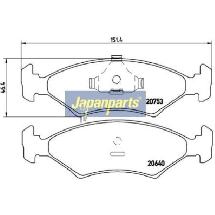 Japanparts Bremsbeläge PA-0306AF Japanparts Bremsbeläge PA-0306AF