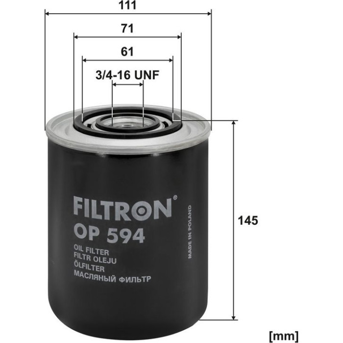 OP 594 Filtron Ölfilter OP 594 OP 594 Filtron Ölfilter OP 594