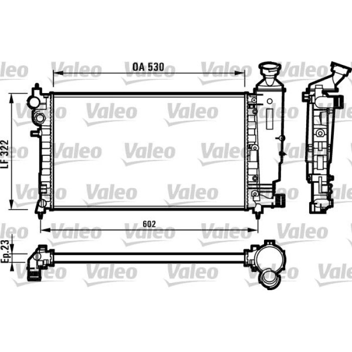 Valeo Motorkühler 731526 Valeo Motorkühler 731526
