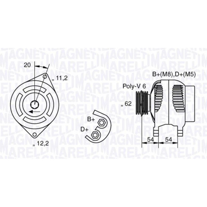 Magneti Marelli Lichtmaschine 063321807010 Magneti Marelli Lichtmaschine 063321807010