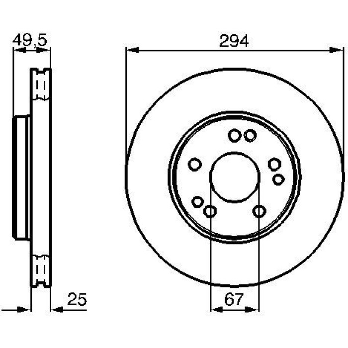 Bosch Bremsscheibe Vorderachse 0 986 478 428