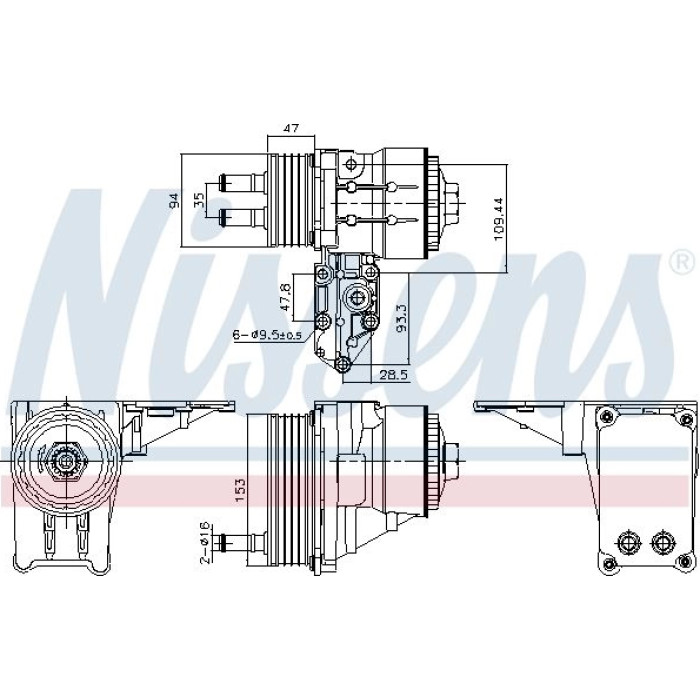 Nissens Ölkühler PKW 91328 Nissens Ölkühler PKW 91328