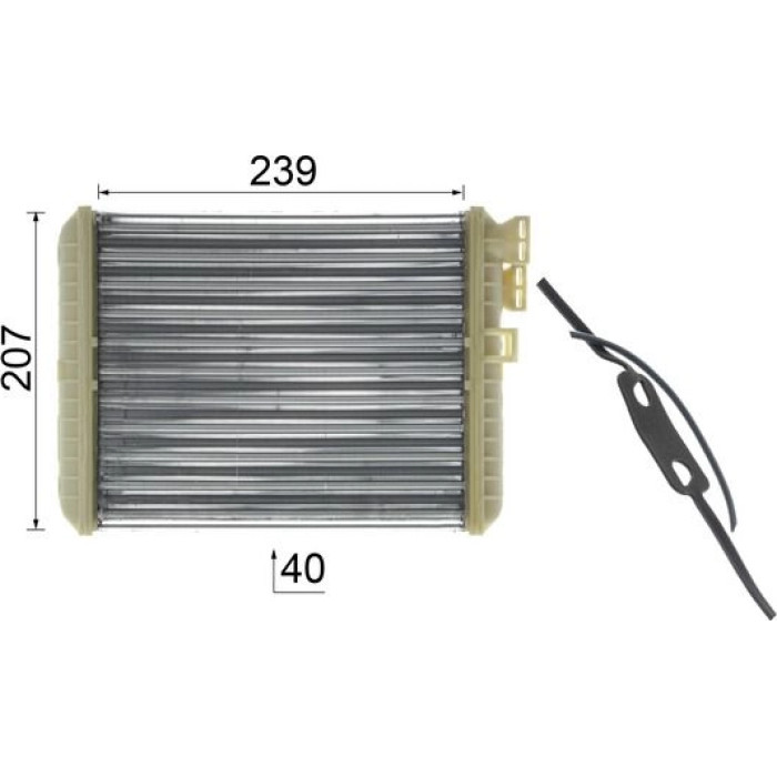 MAHLE Wärmetauscher, Innenraumheizung AH 90 000P MAHLE Wärmetauscher, Innenraumheizung AH 90 000P