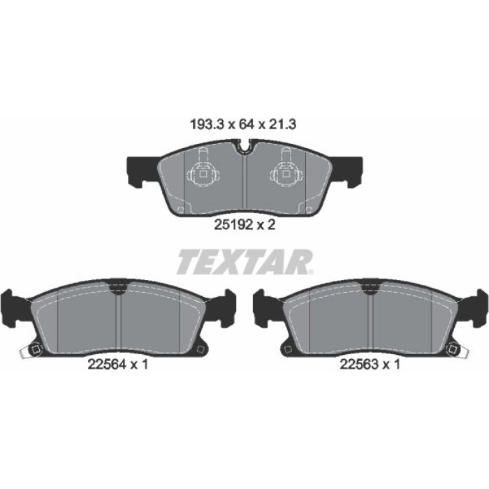 Textar Bremsbelagsatz 2519207 Textar Bremsbelagsatz 2519207