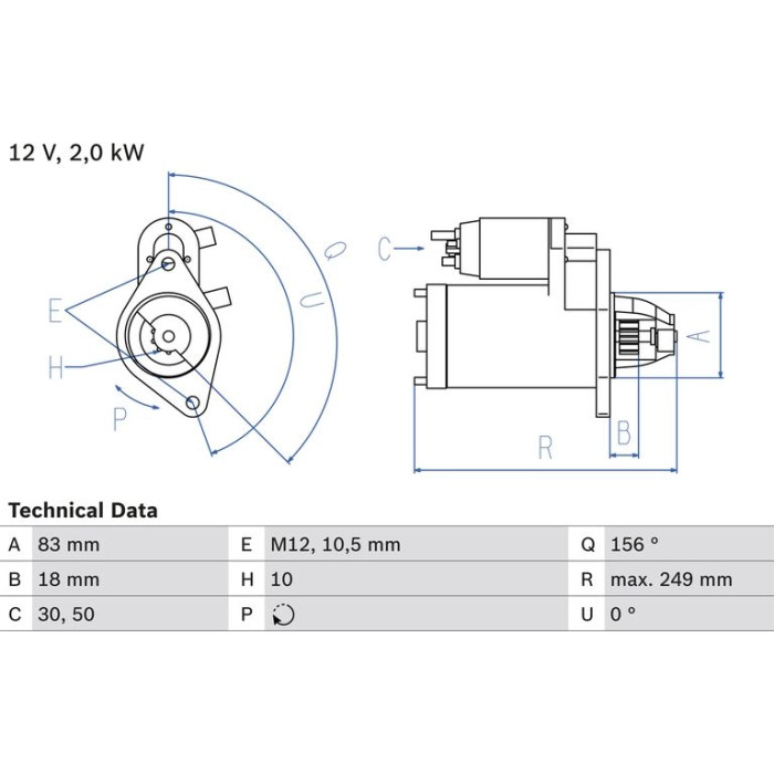 Bosch Starter 0 986 017 420 Bosch Starter 0 986 017 420