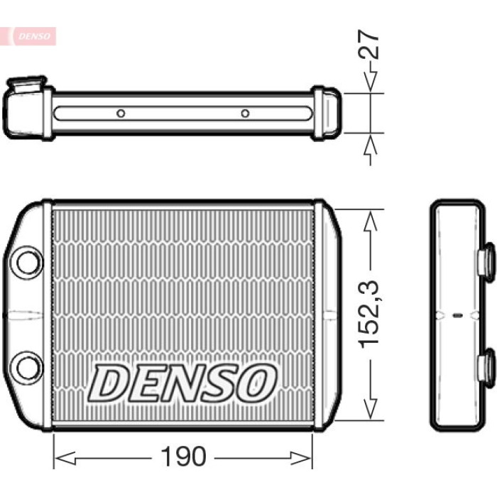 Denso Heizungswärmetauscher DRR09003 Denso Heizungswärmetauscher DRR09003