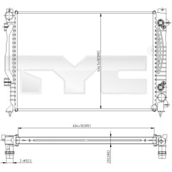 TYC Motorkühler 702-0003 TYC Motorkühler 702-0003