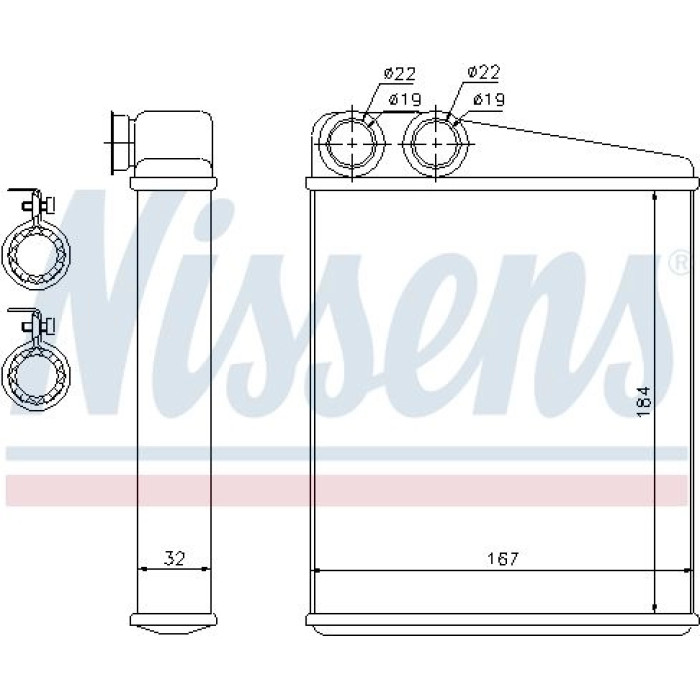 Nissens Heizungskühler PKW 72047