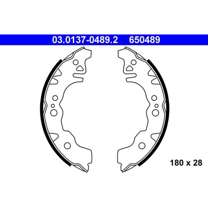 ATE Bremsbackensatz 03.0137-0489.2 ATE Bremsbackensatz 03.0137-0489.2
