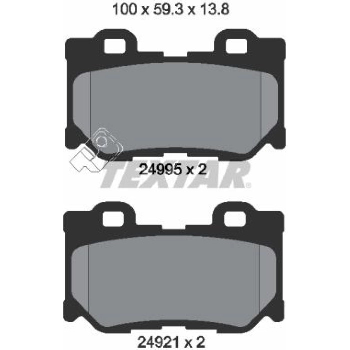 Textar Bremsbelagsatz 2499501 Textar Bremsbelagsatz 2499501