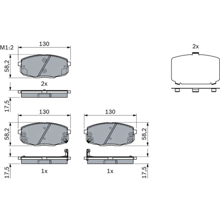 Bosch Bremsbelagsatz 0 986 424 393 Bosch Bremsbelagsatz 0 986 424 393