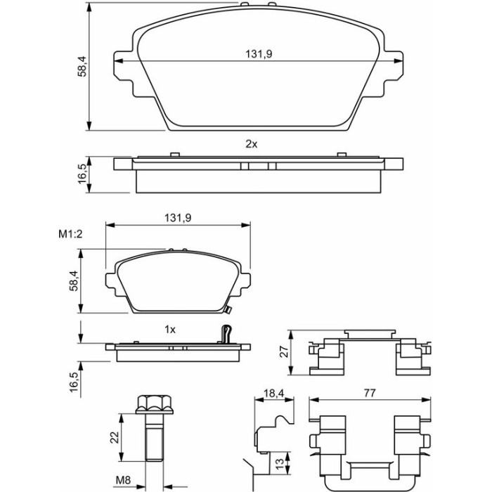 Bosch Bremsbelagsatz 0 986 494 633 Bosch Bremsbelagsatz 0 986 494 633
