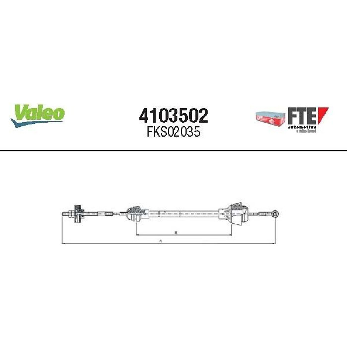 FTE Seilzug, Kupplungsbetätigung 4103502 FTE Seilzug, Kupplungsbetätigung 4103502