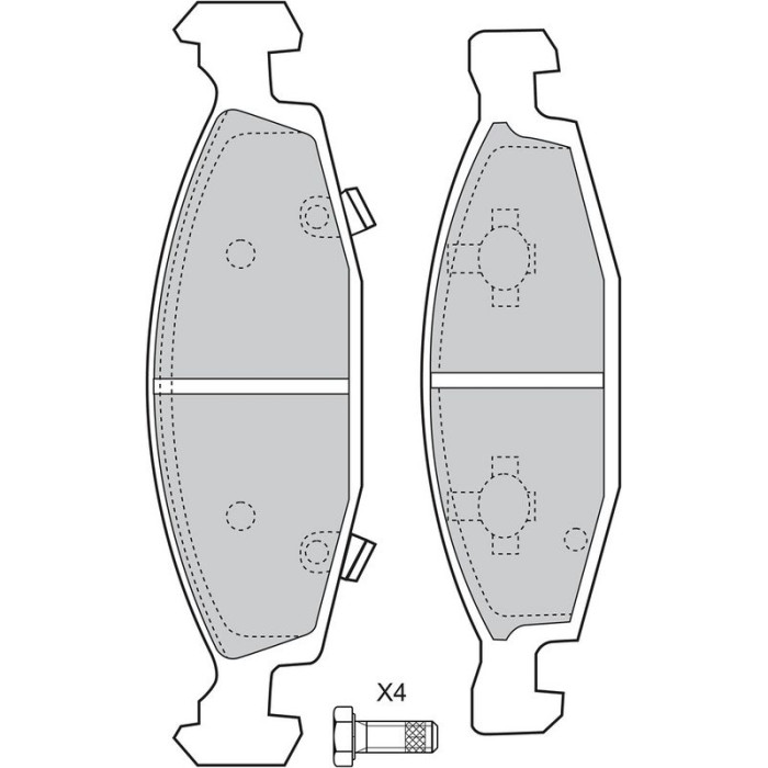 Valeo Bremsbelagsatz 598510 Valeo Bremsbelagsatz 598510