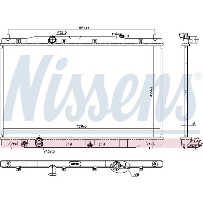 Nissens Wasserkühler PKW 606444 Nissens Wasserkühler PKW 606444