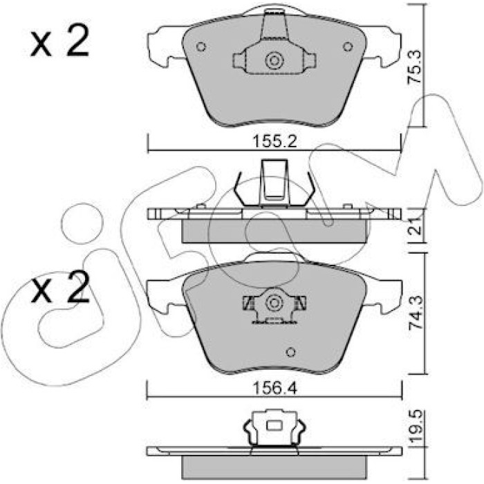 CIFAM Bremsbelagsatz, Scheibenbremse 822-599-0 CIFAM Bremsbelagsatz, Scheibenbremse 822-599-0