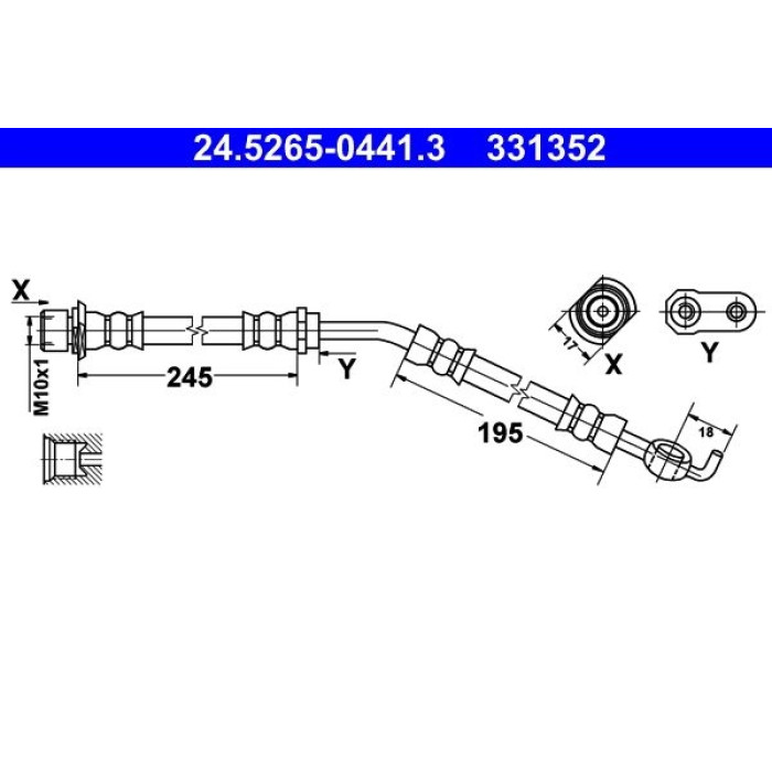 ATE Bremsschlauch 24.5265-0441.3