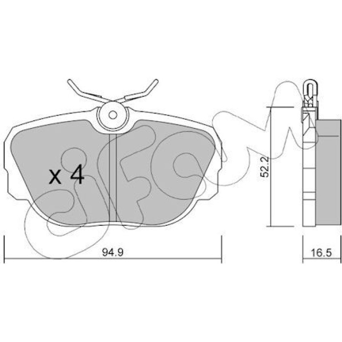 CIFAM Bremsbelagsatz, Scheibenbremse 822-351-0 CIFAM Bremsbelagsatz, Scheibenbremse 822-351-0